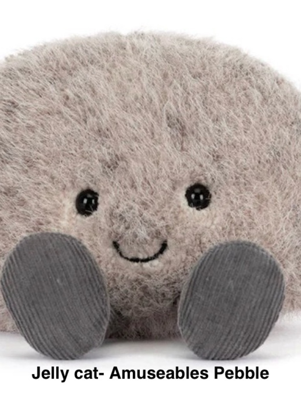 Jellycat Soft Gray Pebble Plush Amuseable